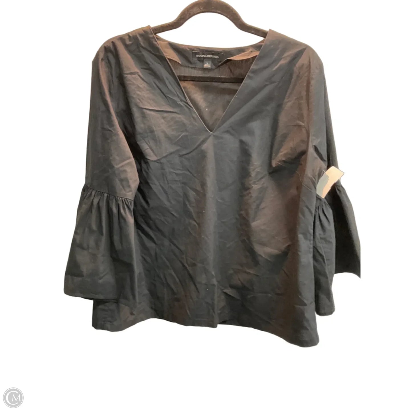 Top Long Sleeve By Banana Republic In Black, Size: L