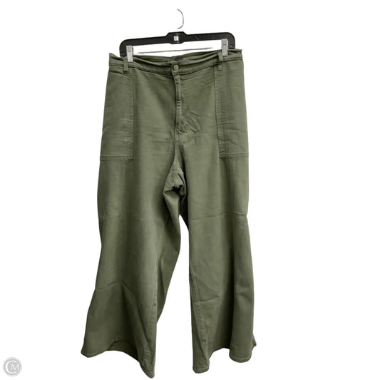 Jeans Wide Leg By Just Usa In Green, Size: 24