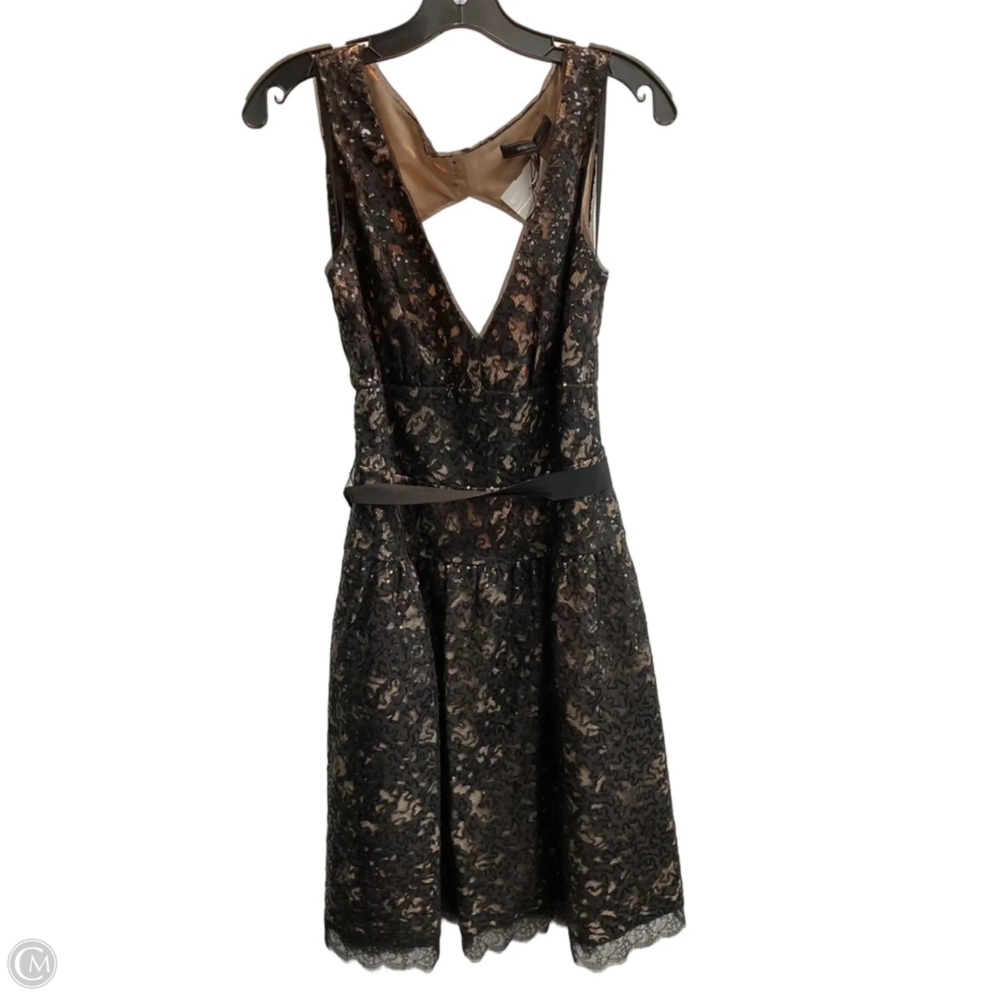 Dress Party Midi By Bcbgmaxazria In Black, Size: M