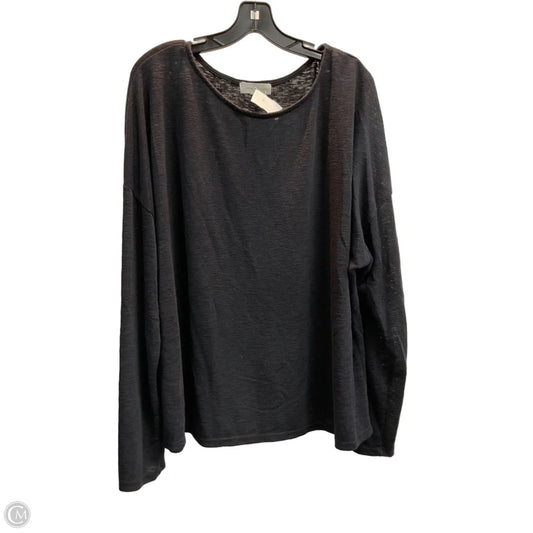 Top Long Sleeve By Treasure And Bond In Black, Size: 3x