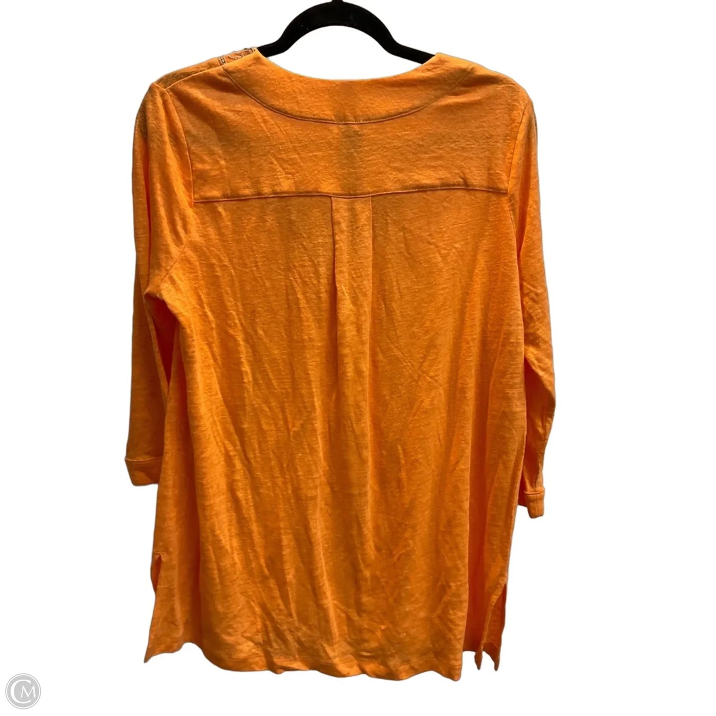 Top Long Sleeve By Chicos In Orange, Size: M