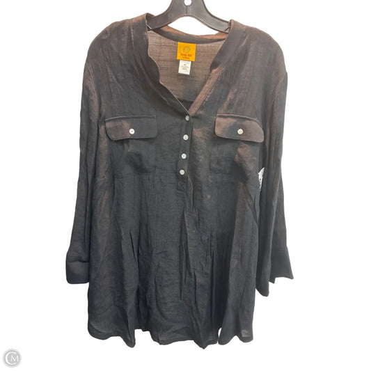 Tunic Long Sleeve By Ruby Rd In Black, Size: 1x