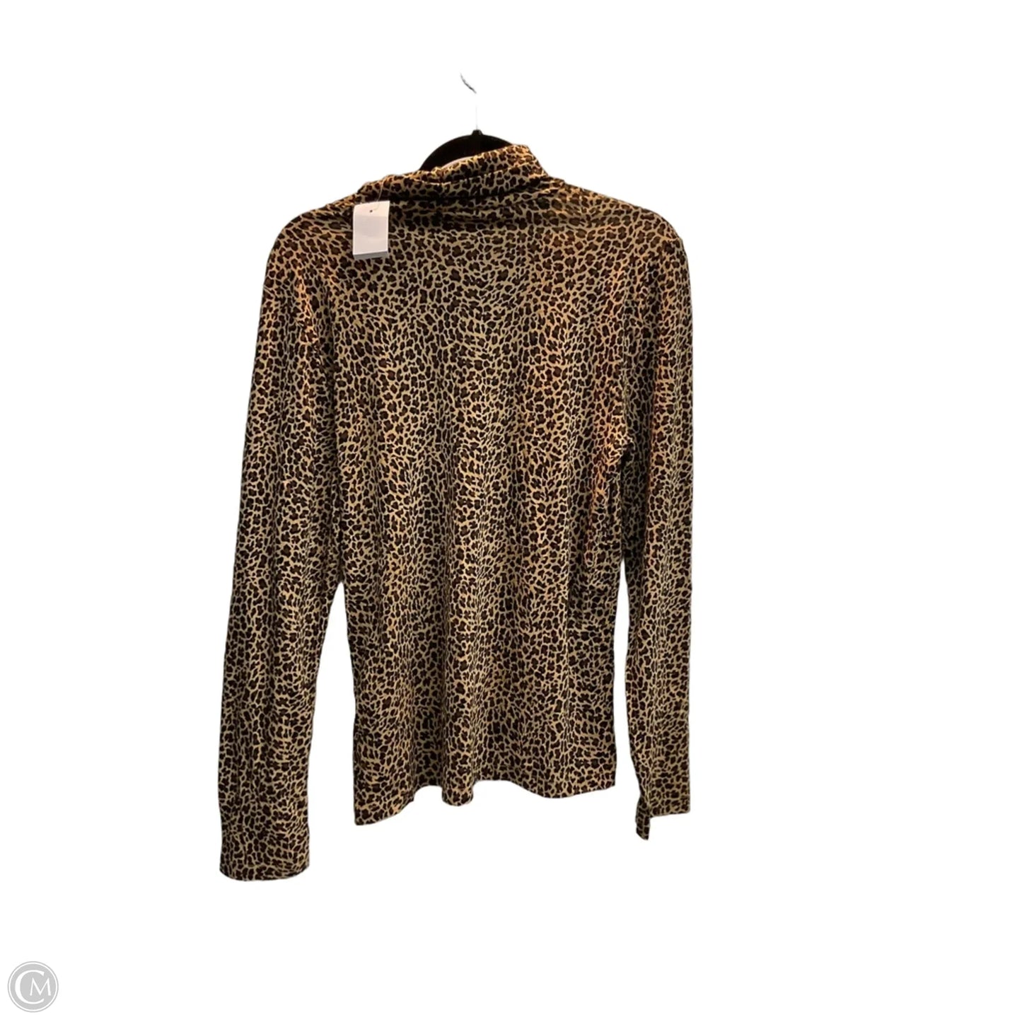 Top Long Sleeve Basic By J. Crew In Animal Print, Size: L