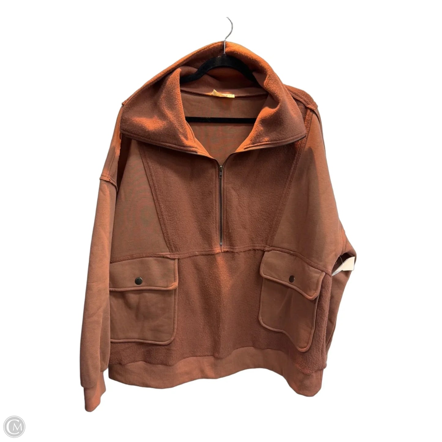 Sweatshirt Collar By New In In Brown, Size: 2x