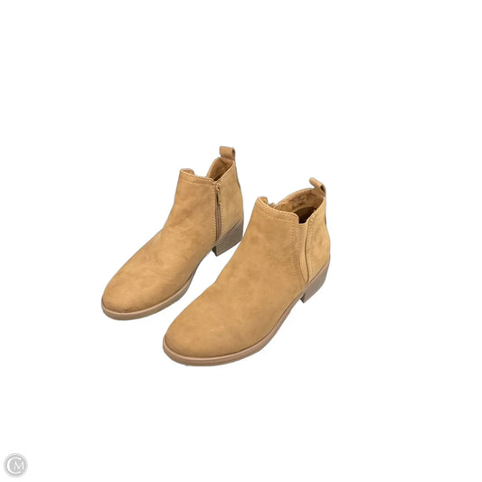 Boots Ankle Heels By Time And Tru In Brown, Size: 6