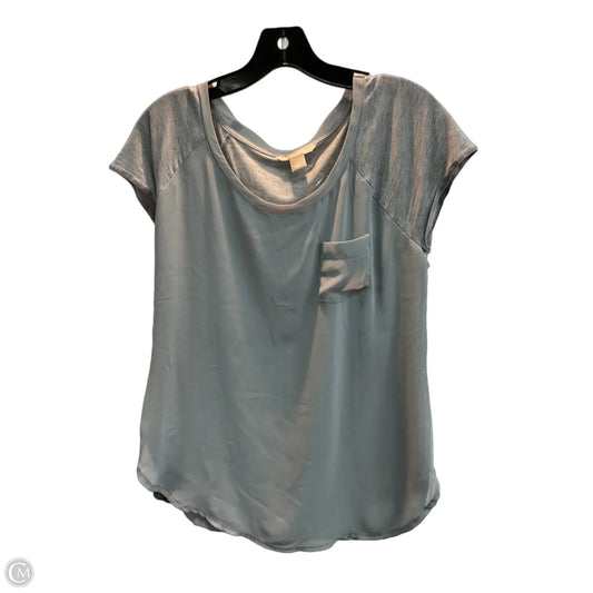 Top Short Sleeve By Banana Republic In Grey, Size: S