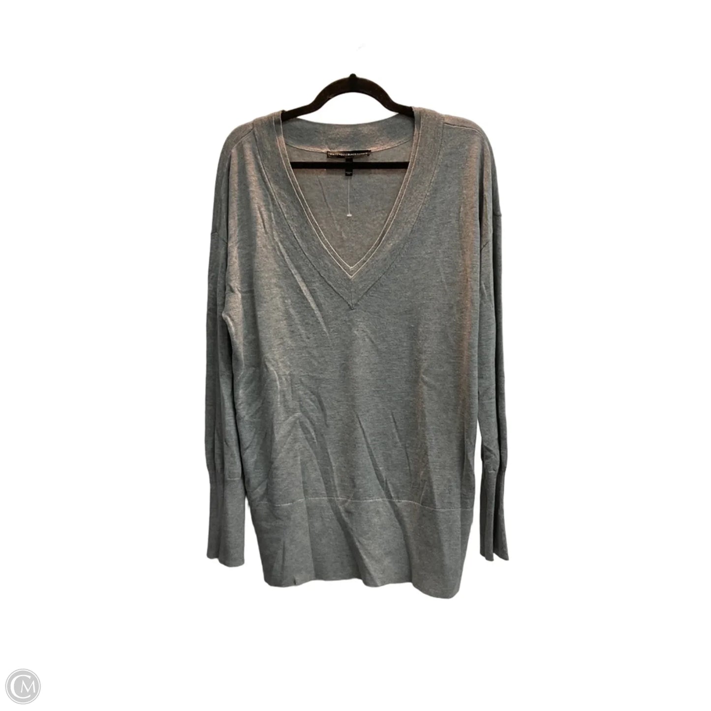 Top Long Sleeve By White House Black Market In Grey, Size: L