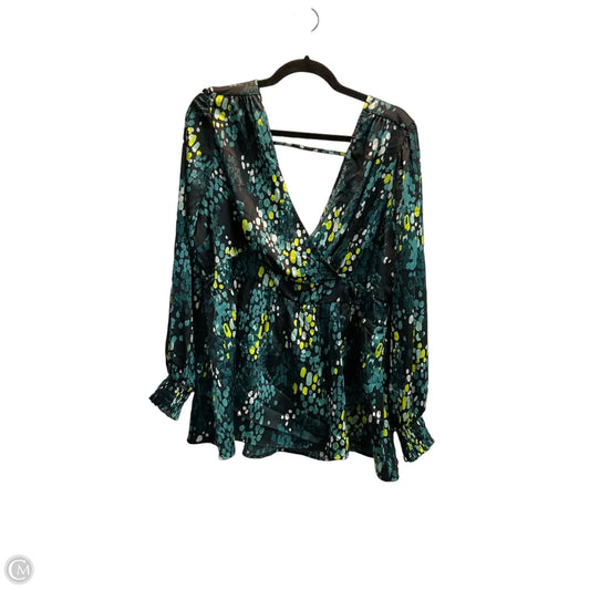 Blouse Long Sleeve By Torrid In Multi-colored, Size: 1x