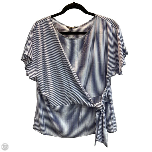 Top Short Sleeve By Banana Republic In Striped Pattern, Size: S