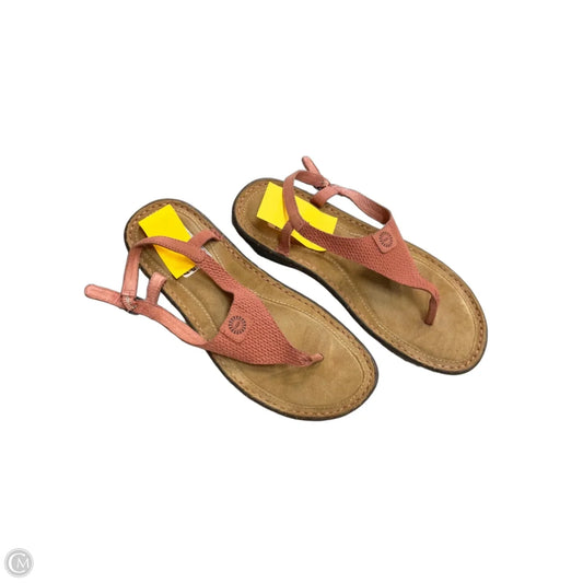 Sandals Designer By Ugg In Pink, Size: 8