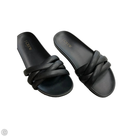 Sandals Flats By J. Crew In Black, Size: 8