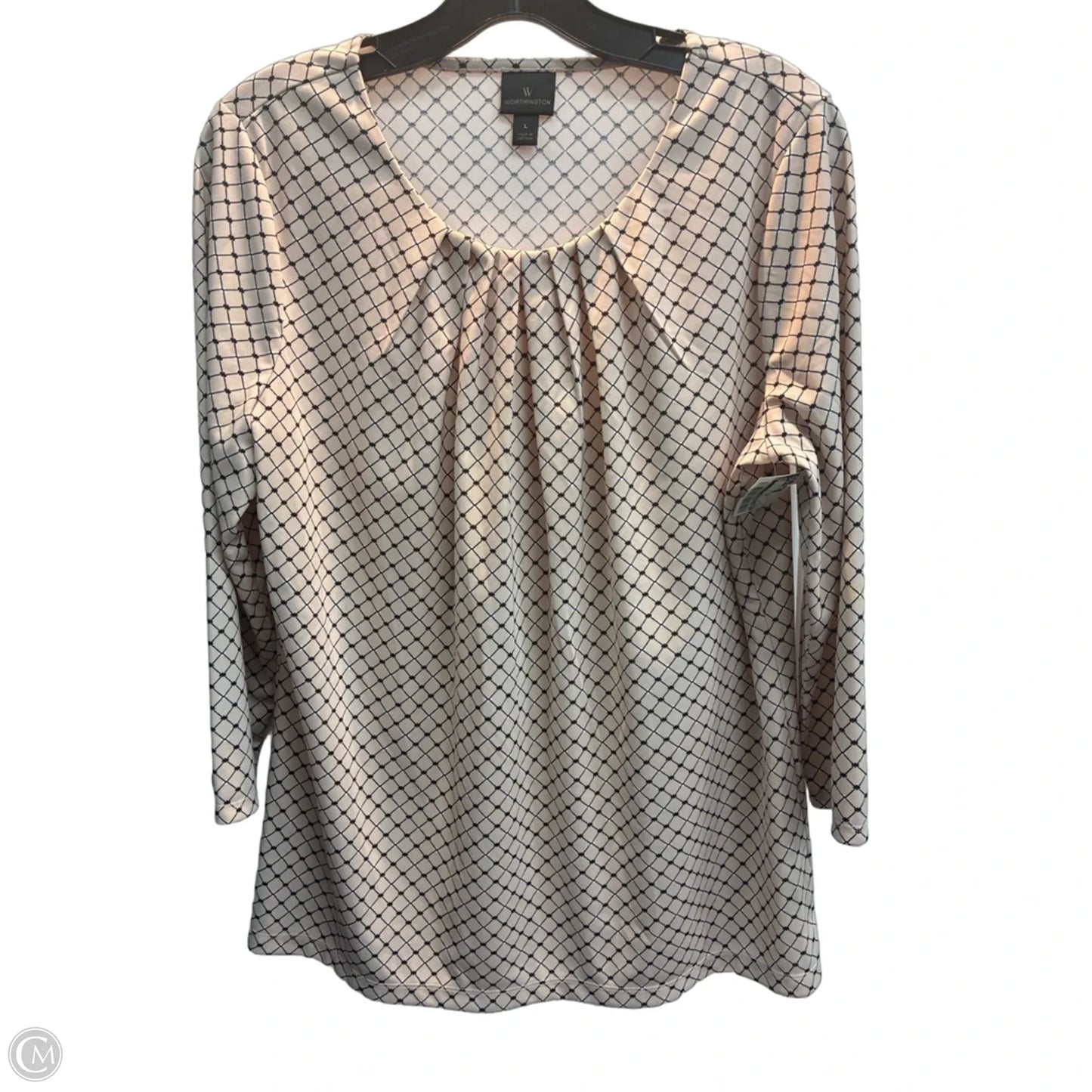 Top Long Sleeve By Worthington In Pink, Size: L