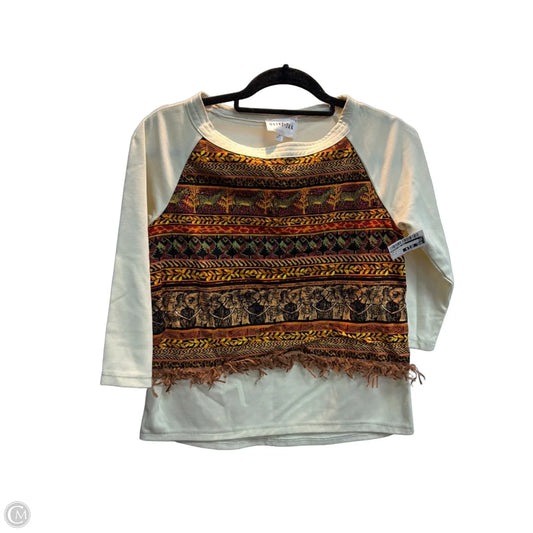 Top Long Sleeve By Olive And Oak In Animal Print, Size: M
