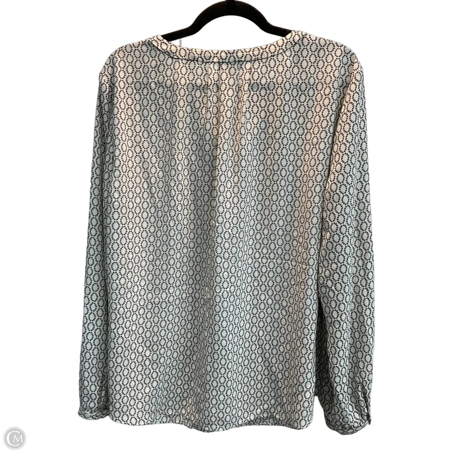 Blouse Long Sleeve By Talbots In Black & Cream, Size: Xl