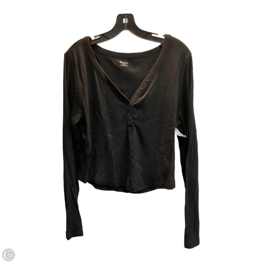 Top Long Sleeve Basic By No Boundaries In Black, Size: Xxl