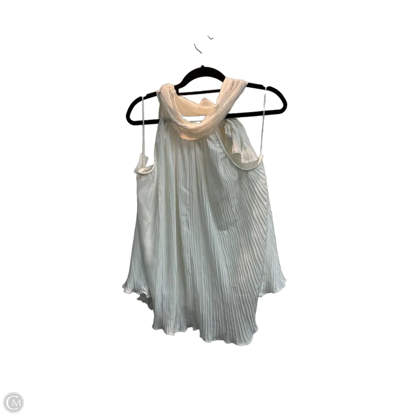 Blouse Sleeveless By Impressions In White, Size: M