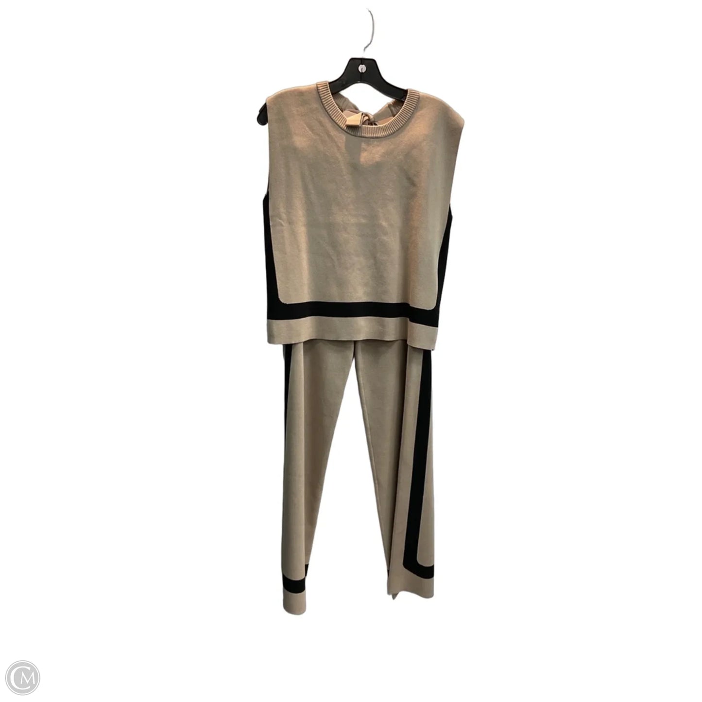 Top 2pc Sleeveless By Vici In Black & Brown, Size: L