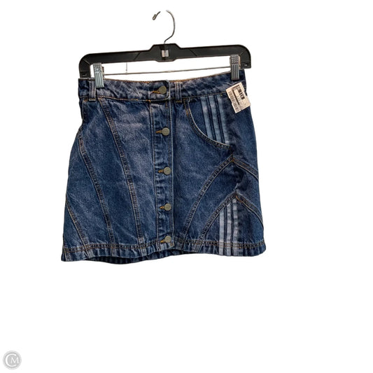 Skirt Mini & Short By Adidas In Blue Denim, Size: 4