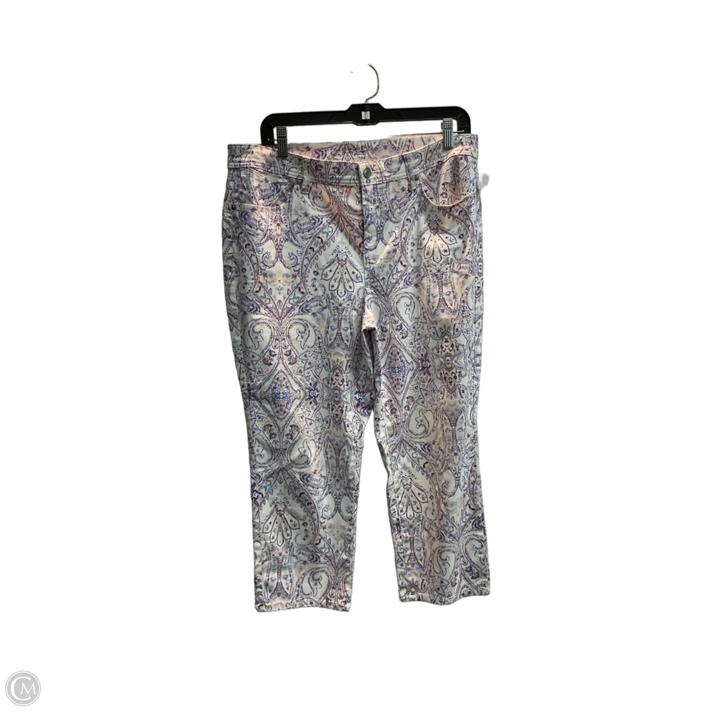 Pants Cropped By Chicos In Paisley Print, Size: 12p