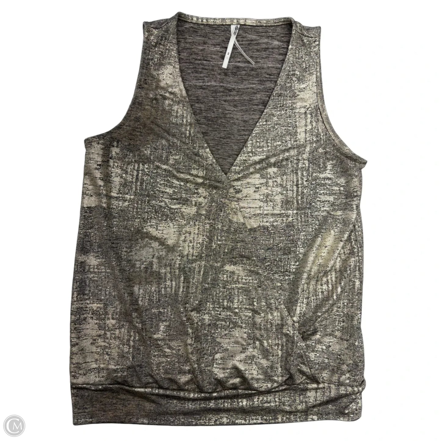 Top Sleeveless By Anthropologie In Gold & Grey, Size: Xs