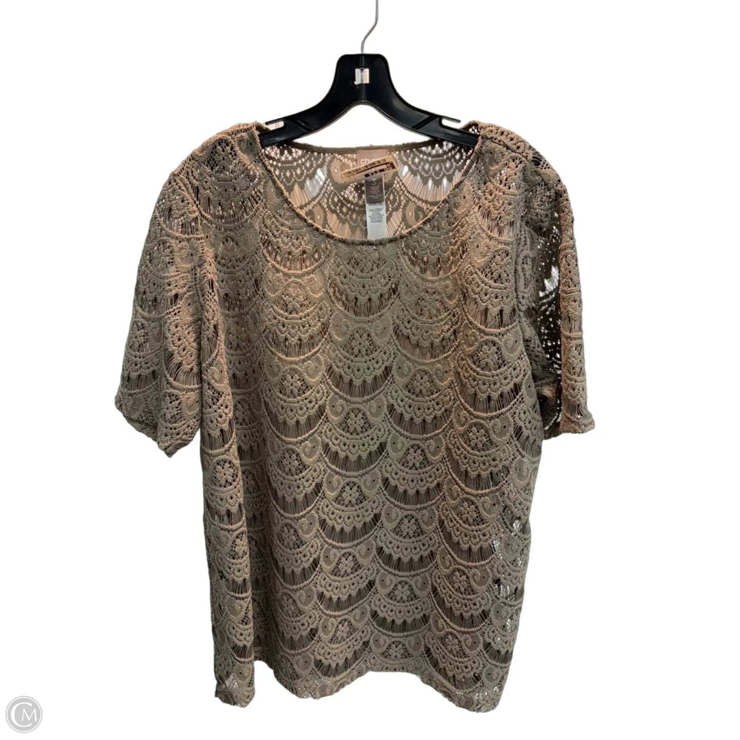 Top Short Sleeve By Chicos In Green, Size: Xl