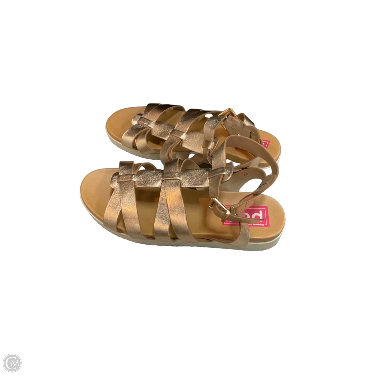 Sandals Flats By Clothes Mentor In Rose Gold, Size: 8