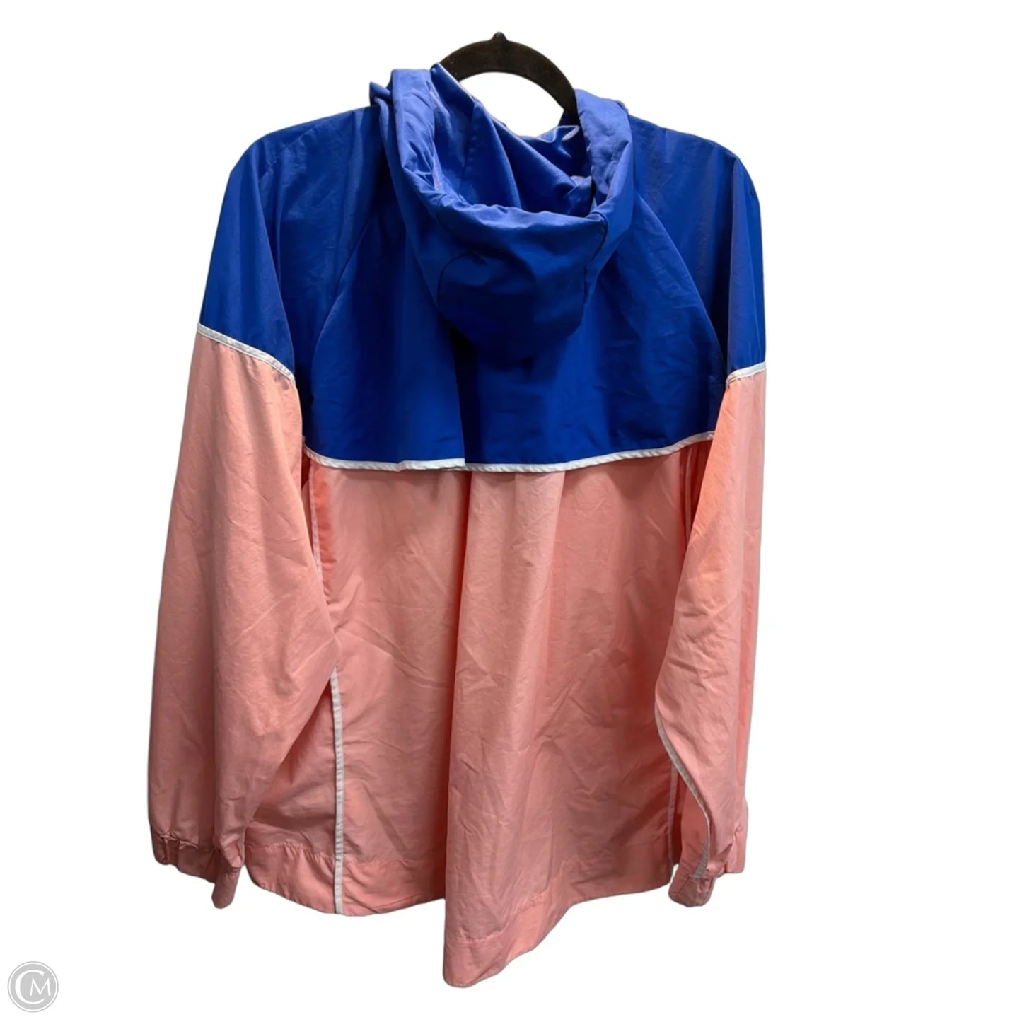 Jacket Windbreaker By Nike Apparel In Blue & Pink, Size: 3x