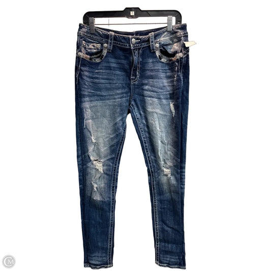 Jeans Skinny By Miss Me In Blue, Size: 12