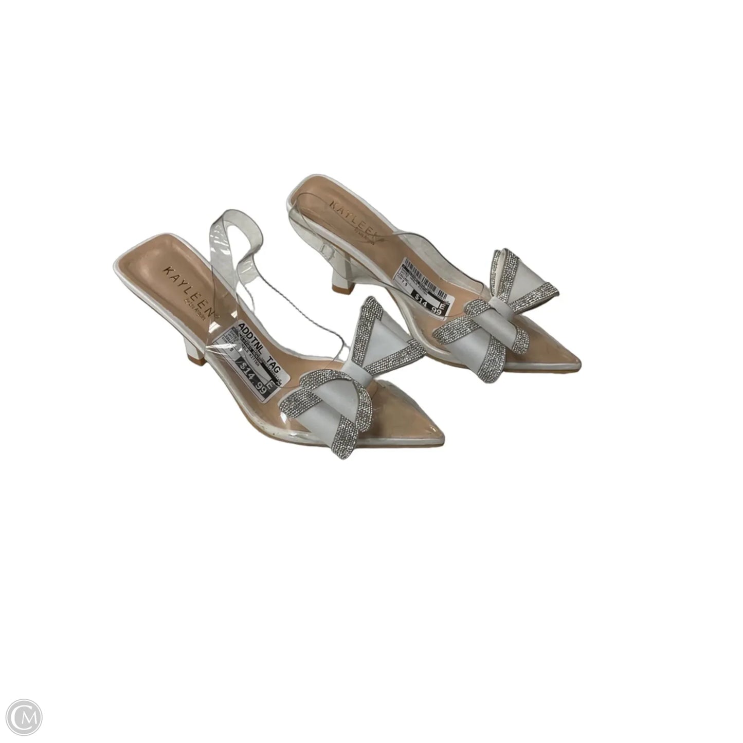 Shoes Heels Kitten By Clothes Mentor In White, Size: 7.5
