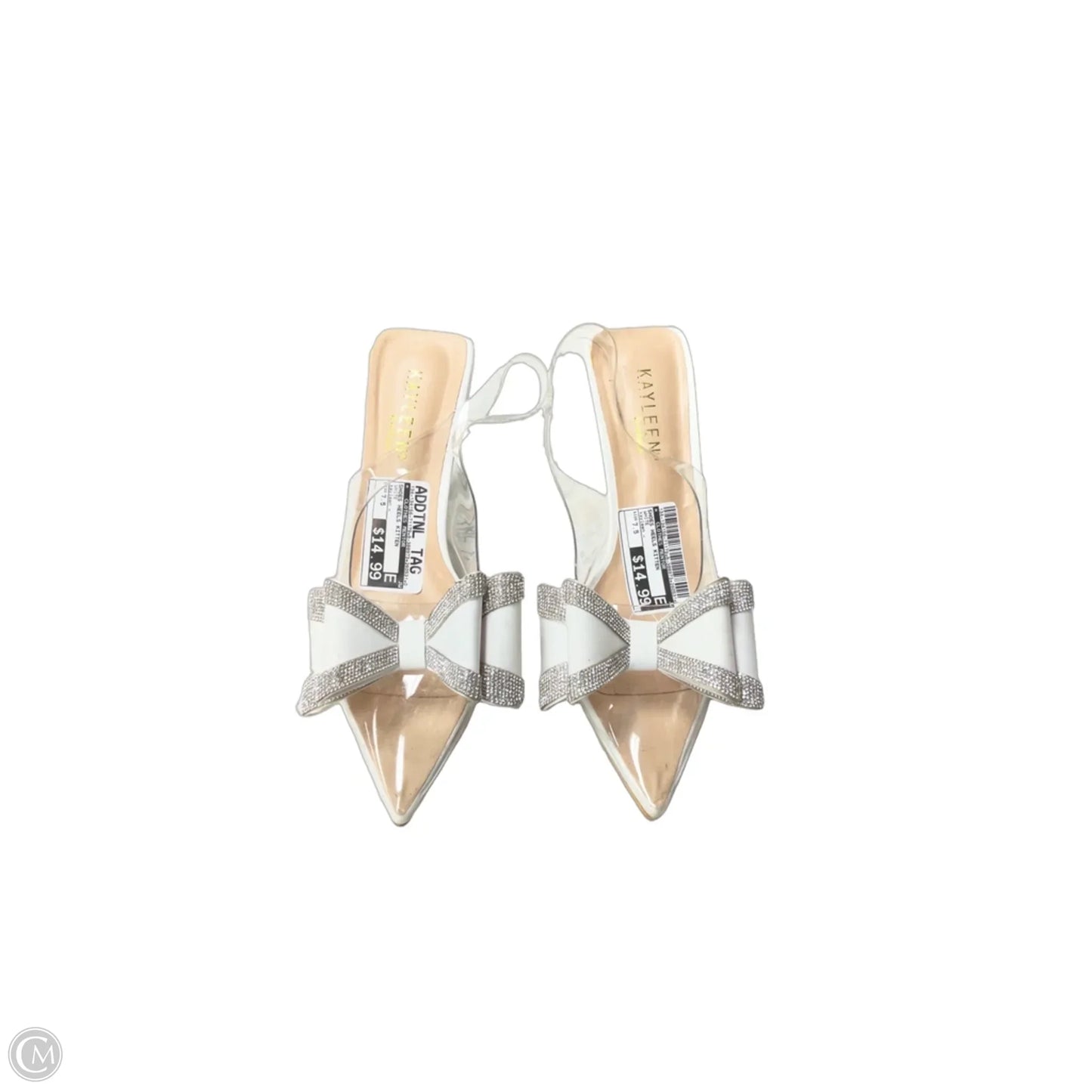 Shoes Heels Kitten By Clothes Mentor In White, Size: 7.5