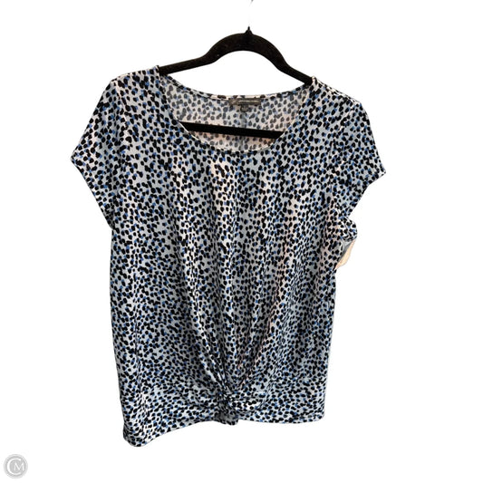 Top Short Sleeve By Adrianna Papell In Polkadot Pattern, Size: S