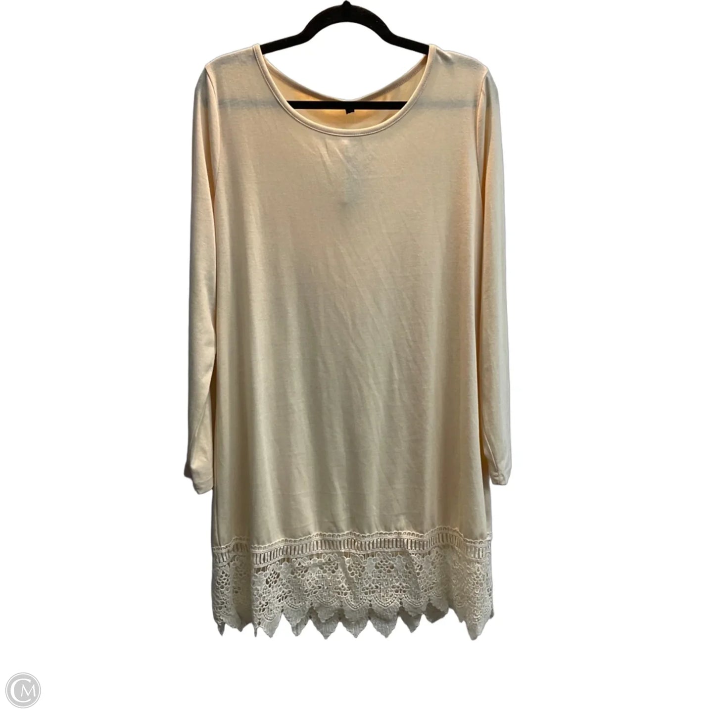 Dress Casual Midi By Clothes Mentor In Beige, Size: L
