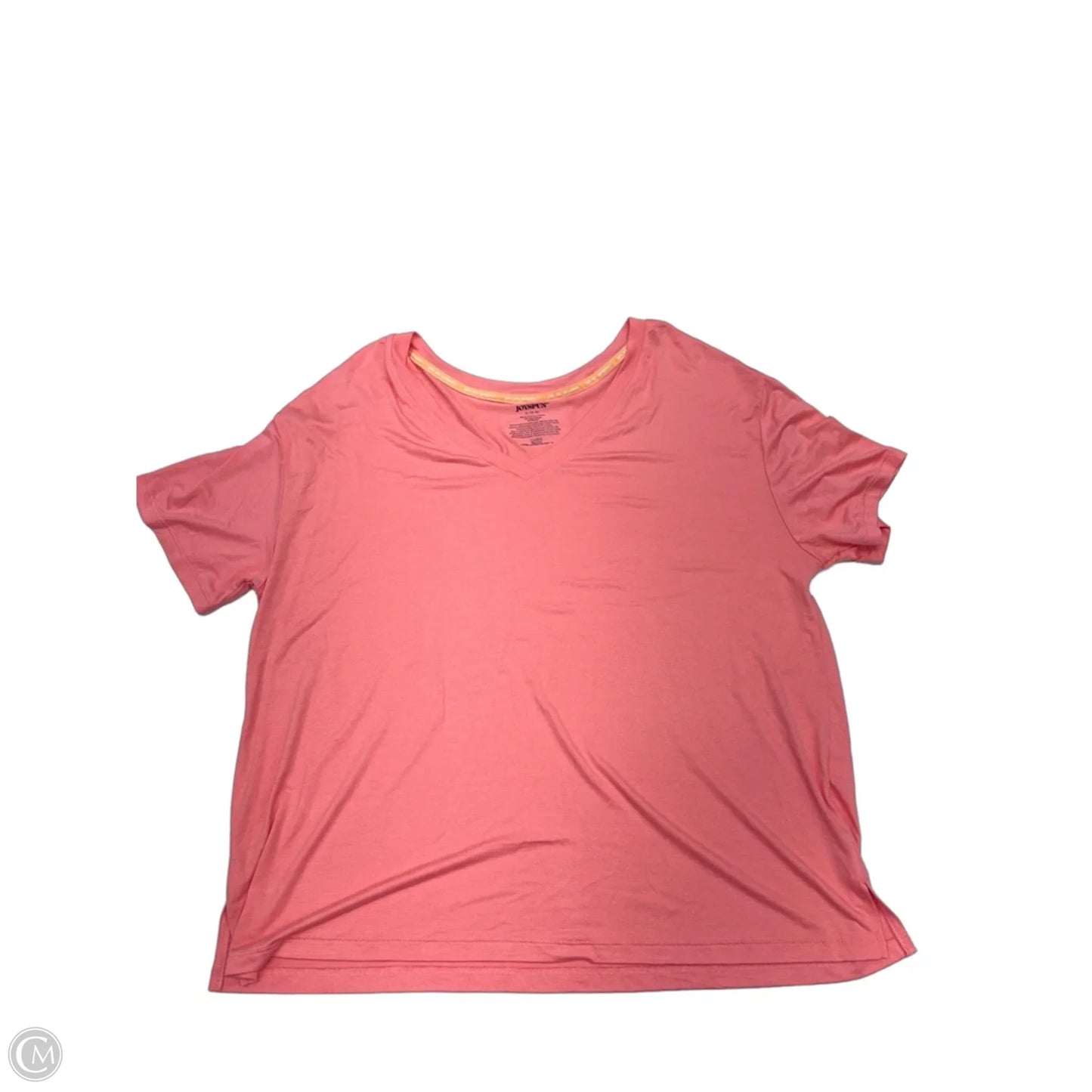 Top Short Sleeve Basic By Joyspun In Pink, Size: Xl