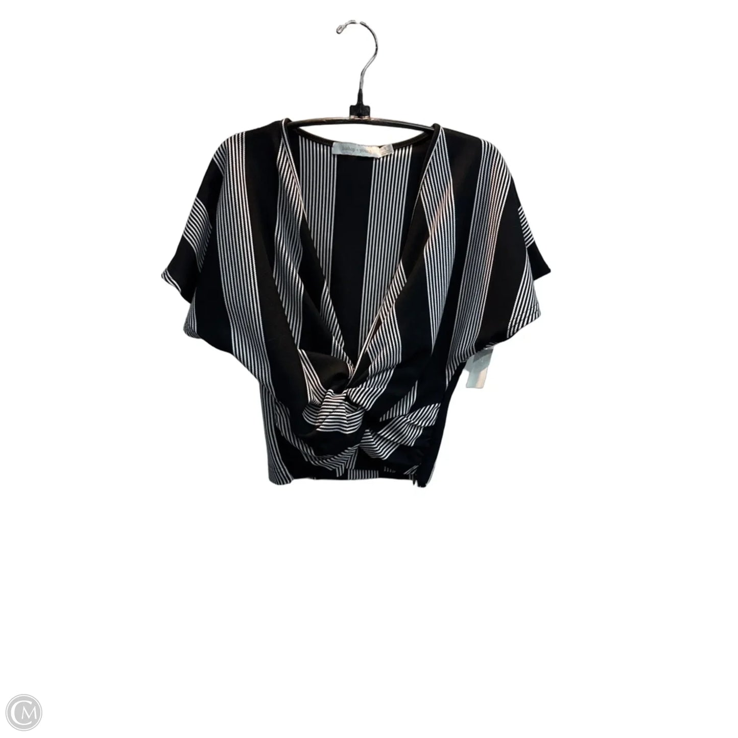 Blouse Short Sleeve By Bishop + Young In Striped Pattern, Size: S