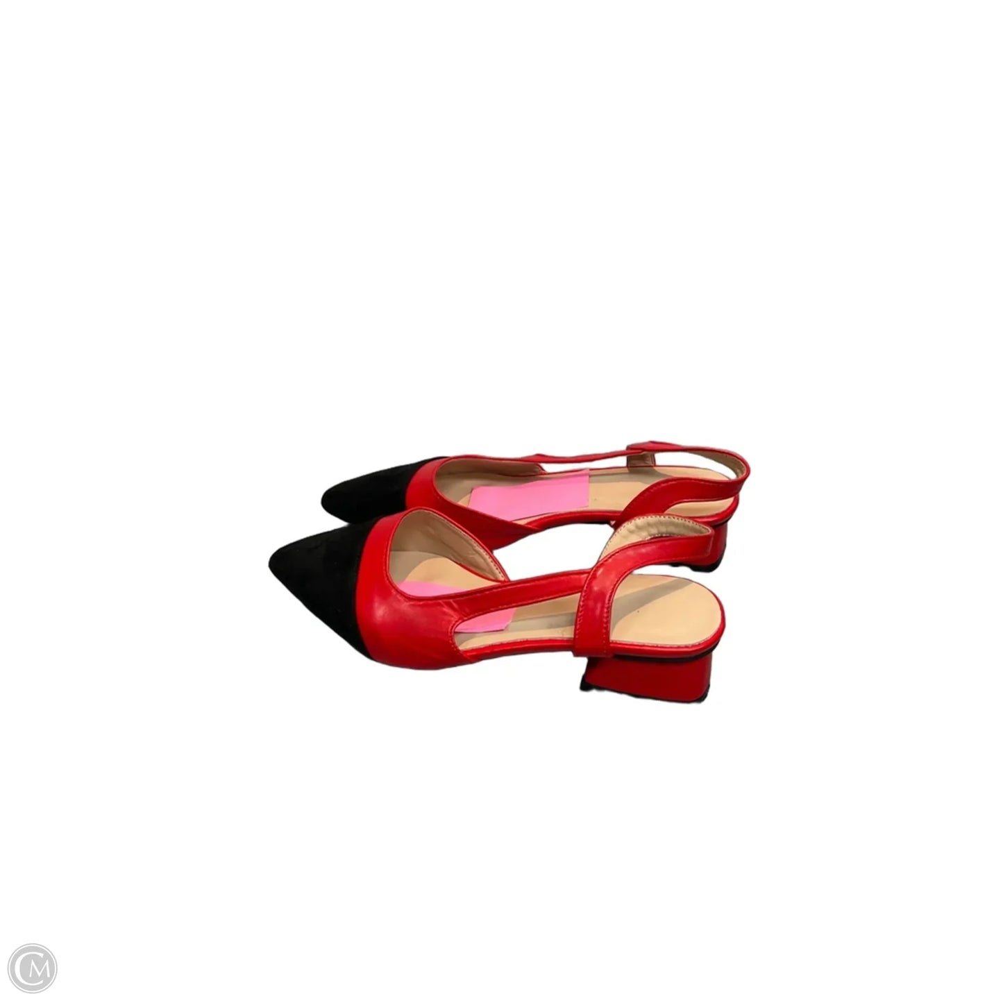 Shoes Flats By Clothes Mentor In Black & Red, Size: 6.5