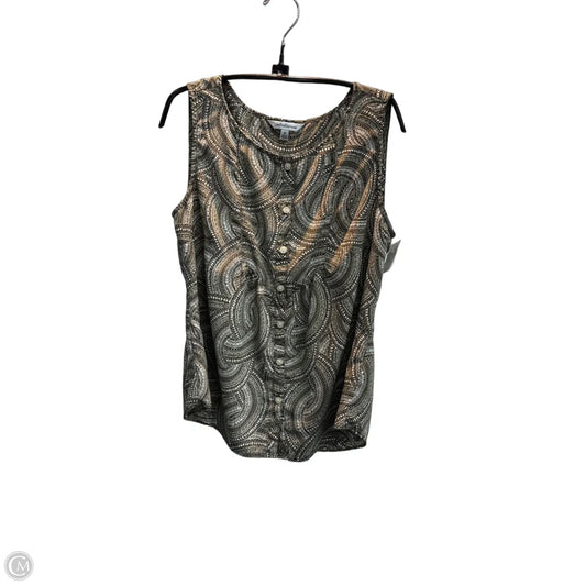 Top Sleeveless By Croft And Barrow In Grey, Size: M