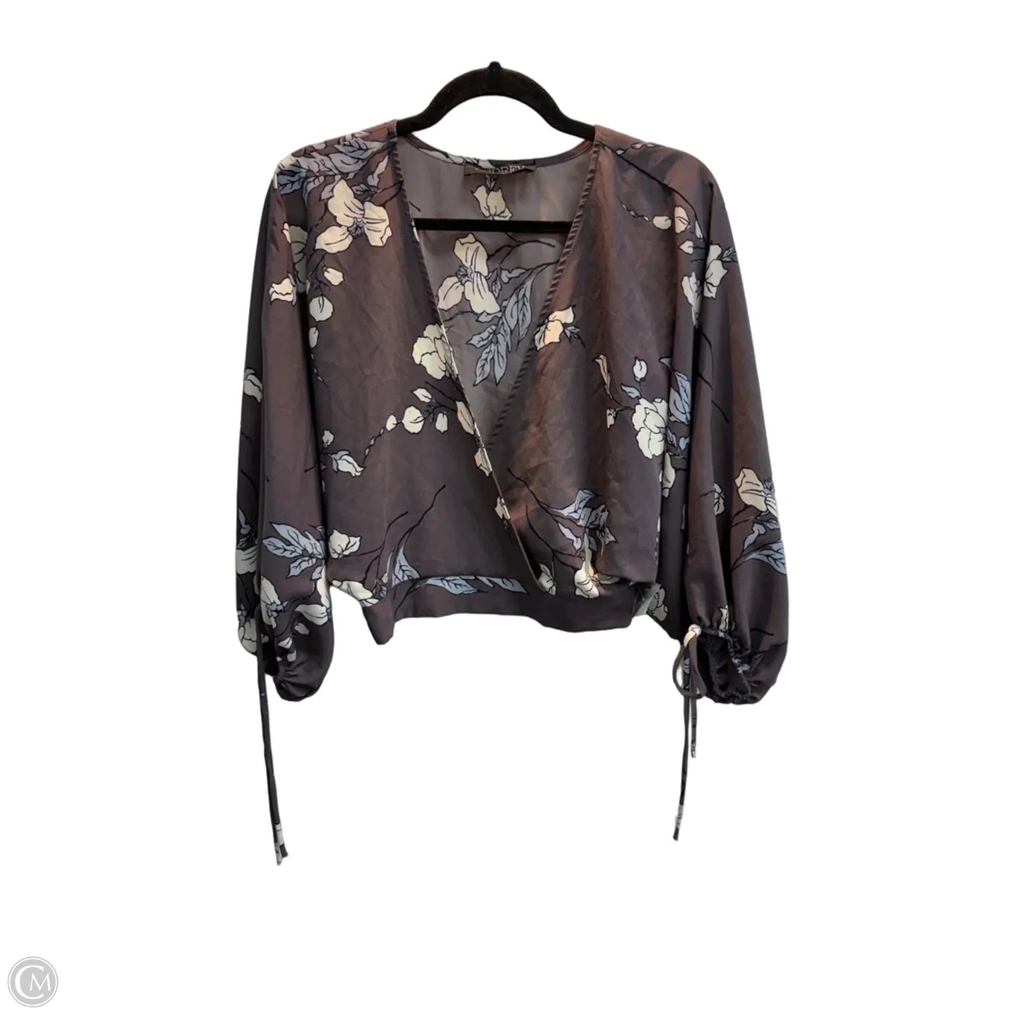 Blouse Long Sleeve By Audrey In Floral Print, Size: S