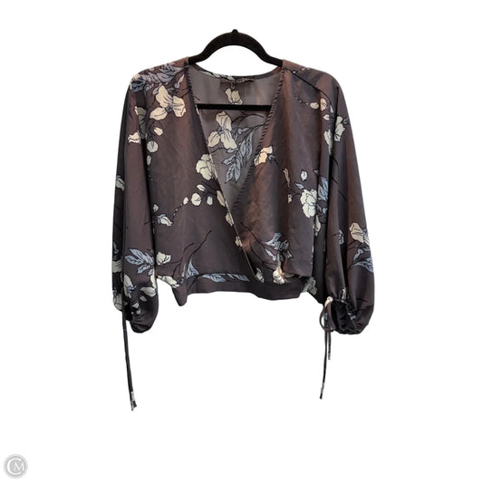 Blouse Long Sleeve By Audrey In Floral Print, Size: S