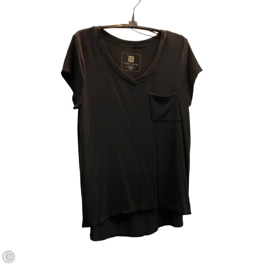 Top Short Sleeve Basic By Cable And Gauge In Black, Size: M