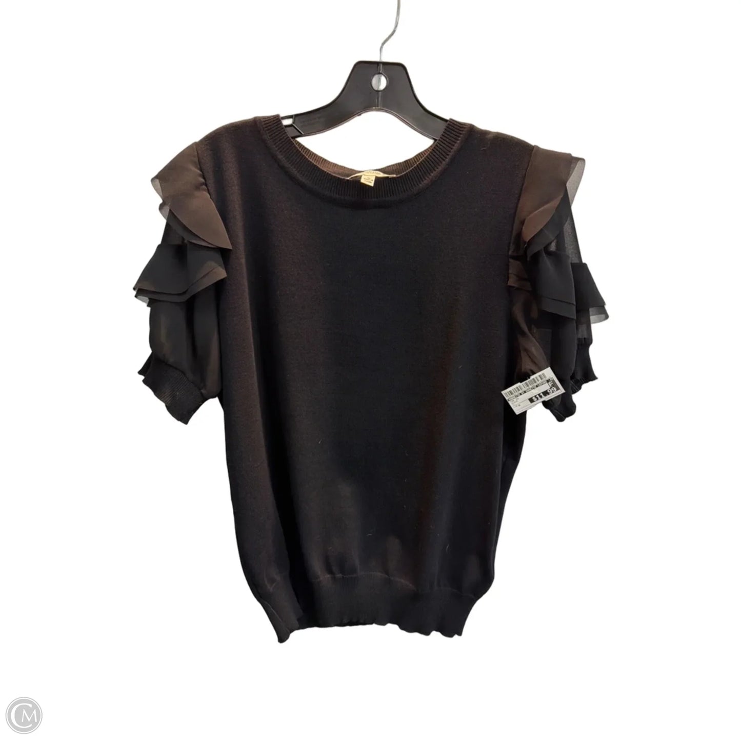 Top Short Sleeve By Nanette By Nanette Lepore In Black, Size: M