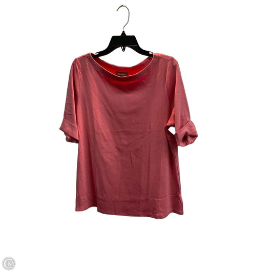 Top Short Sleeve Basic By Style And Company In Pink, Size: L