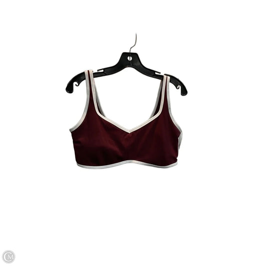 Athletic Bra By Ypb In Maroon, Size: L