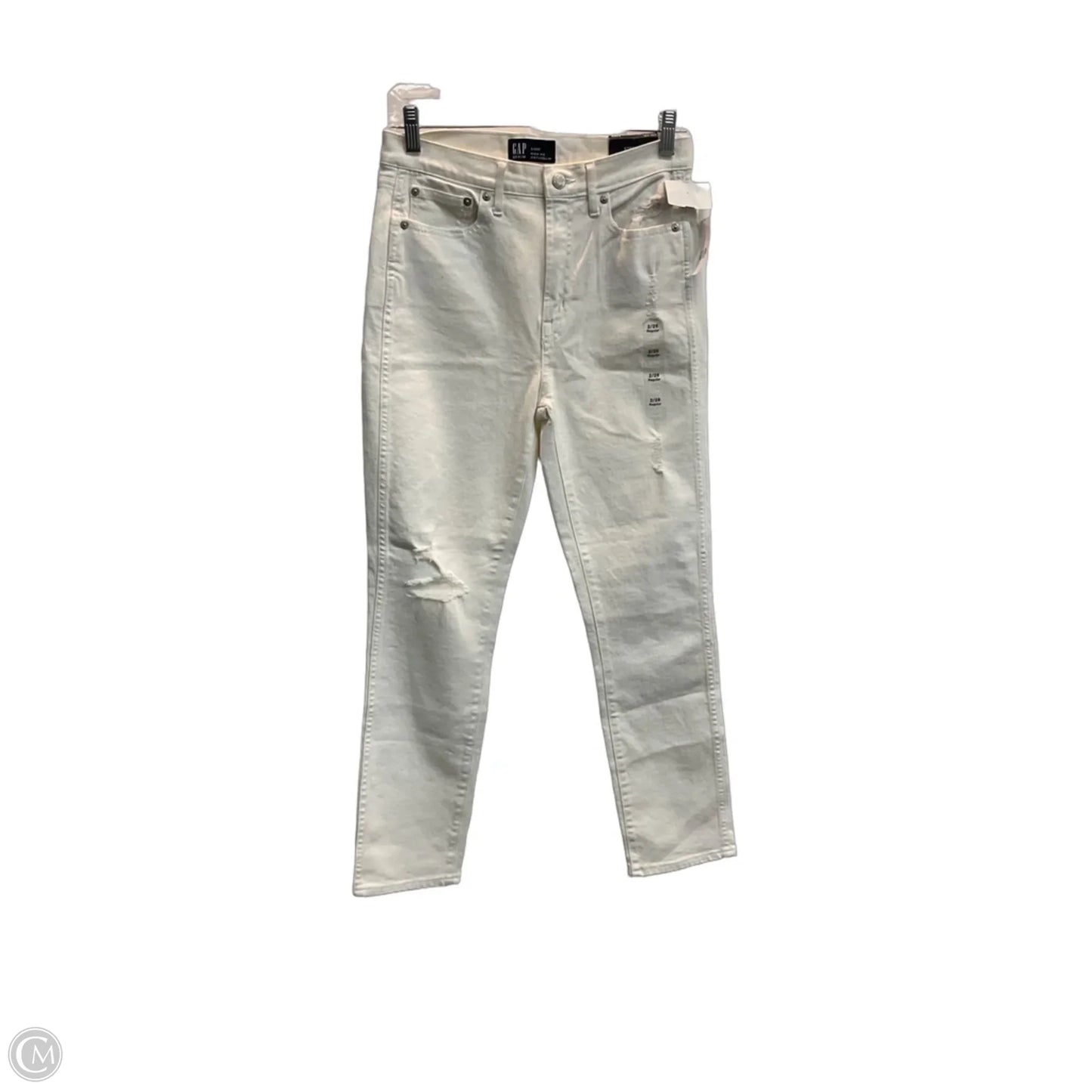 Jeans Skinny By Gap In White, Size: 2