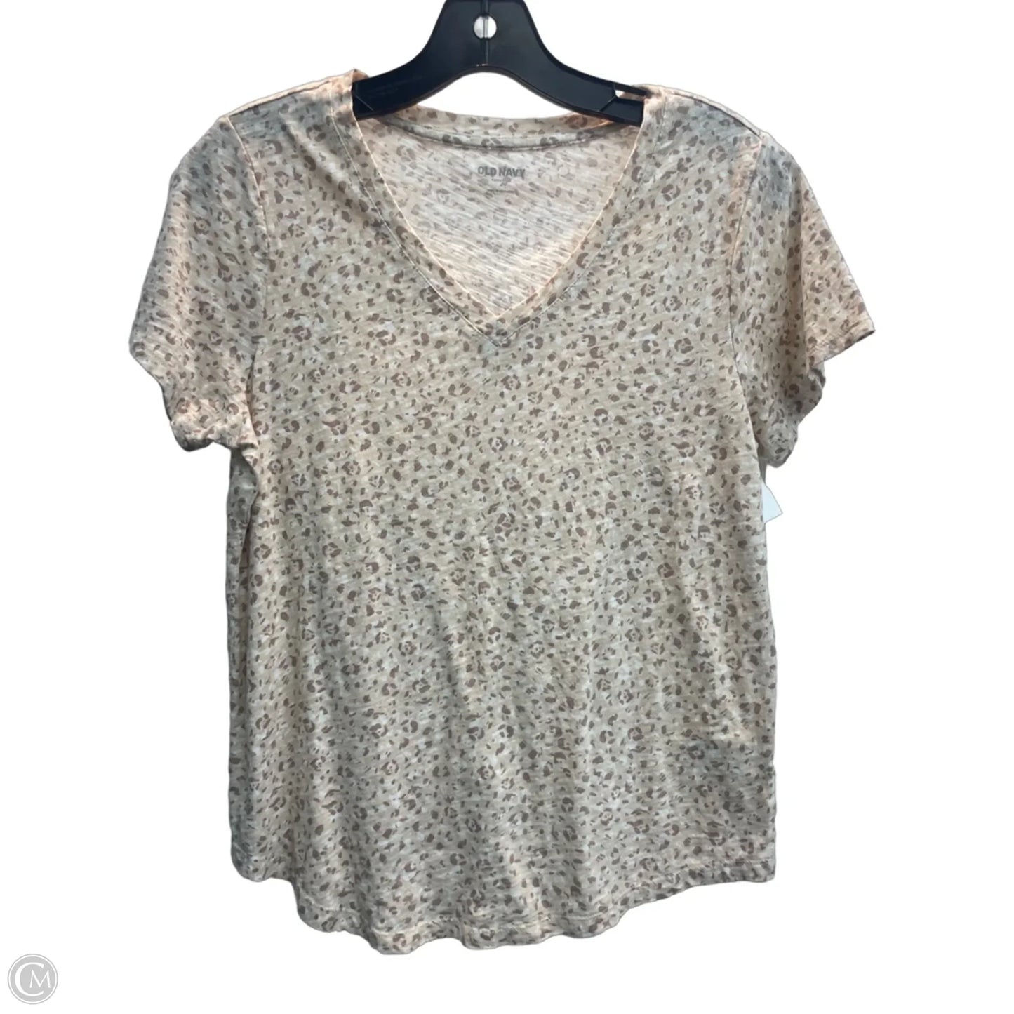 Top Short Sleeve Basic By Old Navy In Animal Print, Size: M