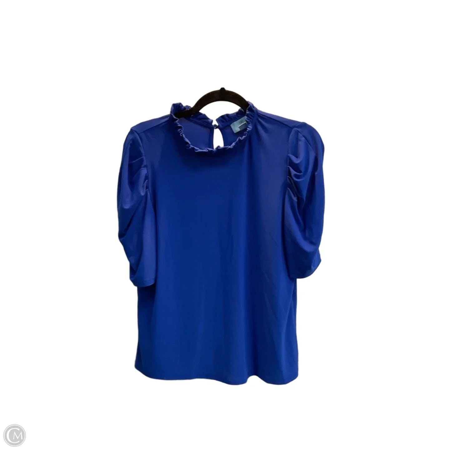 Top Short Sleeve By Cece In Blue, Size: M