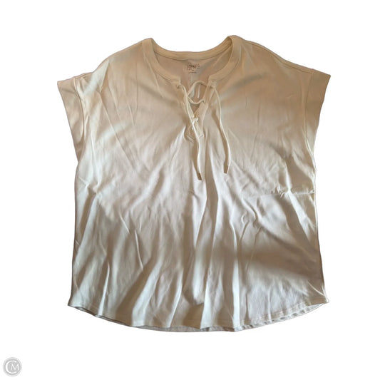 Top Short Sleeve By Jones New York In Cream, Size: 2x