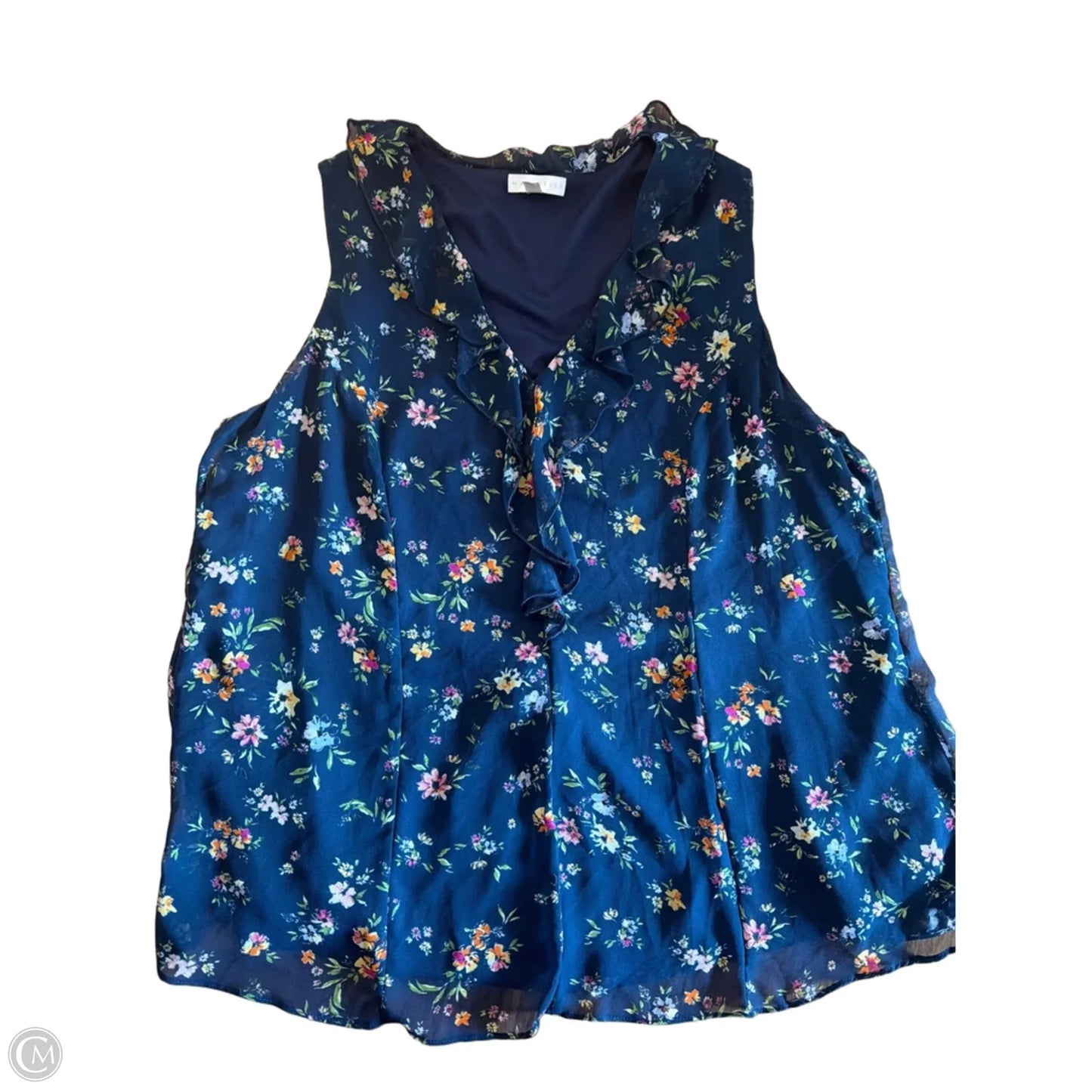 Top Sleeveless By Clothes Mentor In Floral Print, Size: 2x
