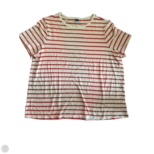 Top Short Sleeve By Old Navy In Striped Pattern, Size: Xl