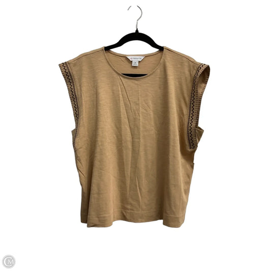 Top Sleeveless By Liz Claiborne In Tan, Size: M