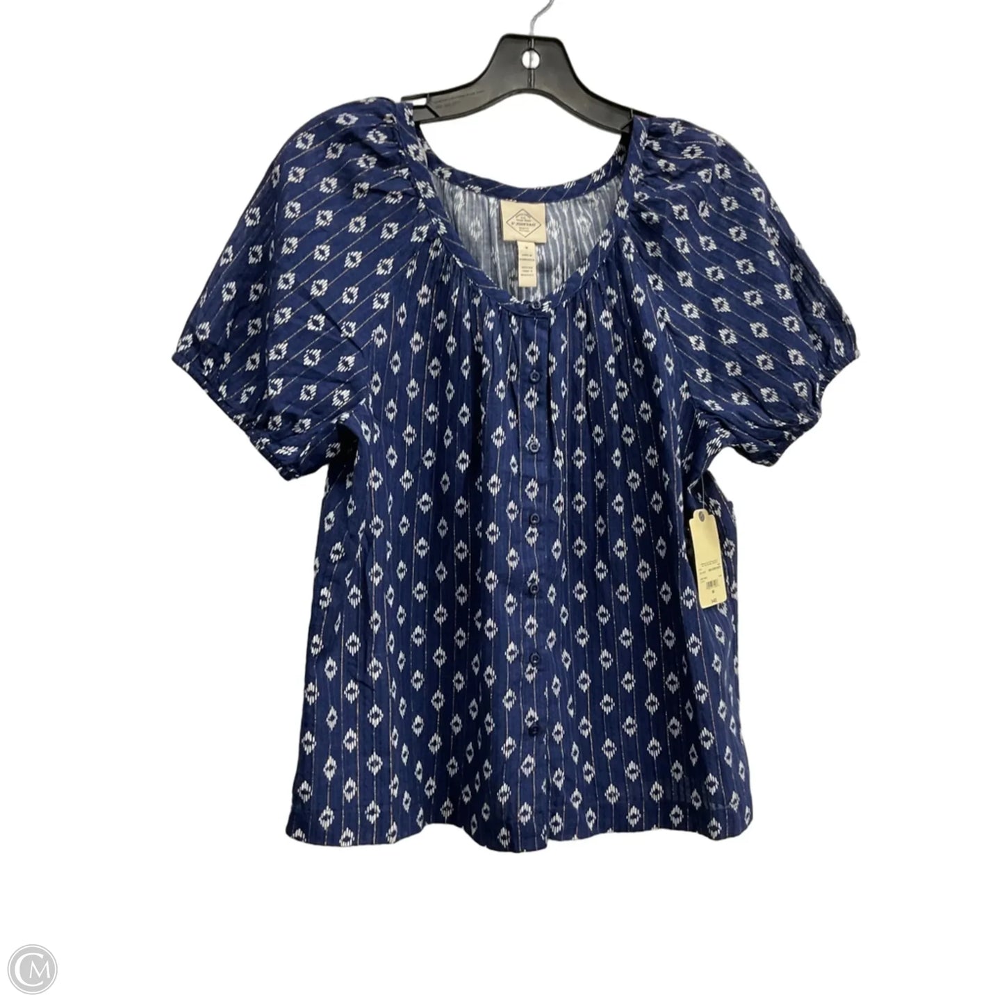 Top Short Sleeve By St Johns Bay In Blue, Size: M